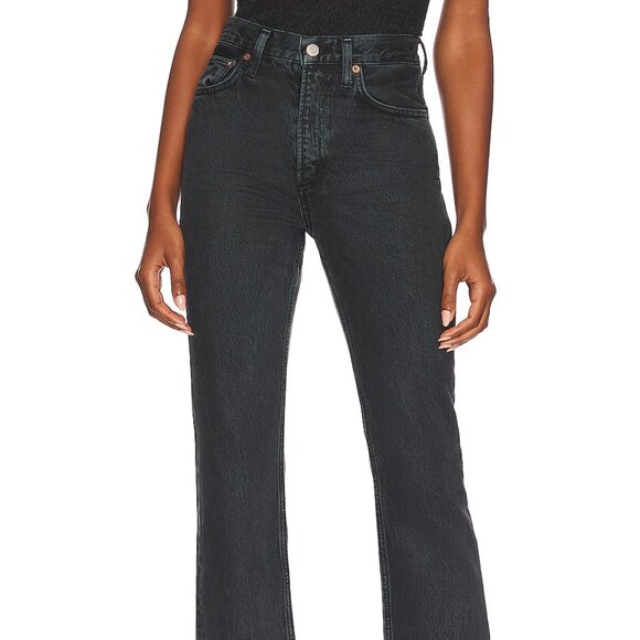 Agolde Relaxed Boot Black Denim Jeans 27 - Picture 1 of 5